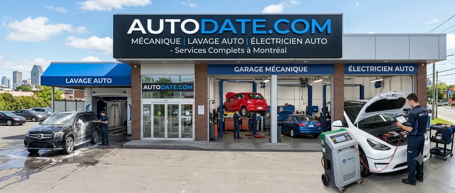 Devanture d’un garage partenaire de RendezVousAuto